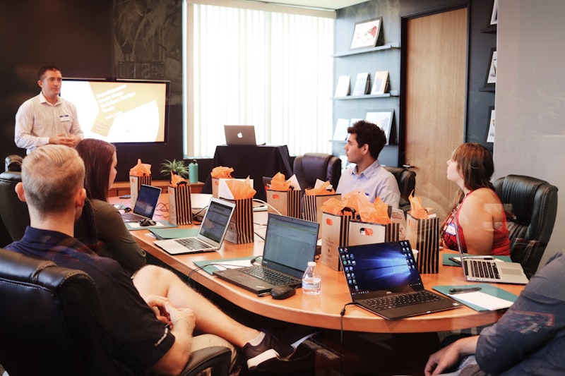 Colleagues collaborating at work
